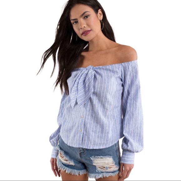 Free People Hello There Beautiful Striped Top Sz M - Picture 1 of 6